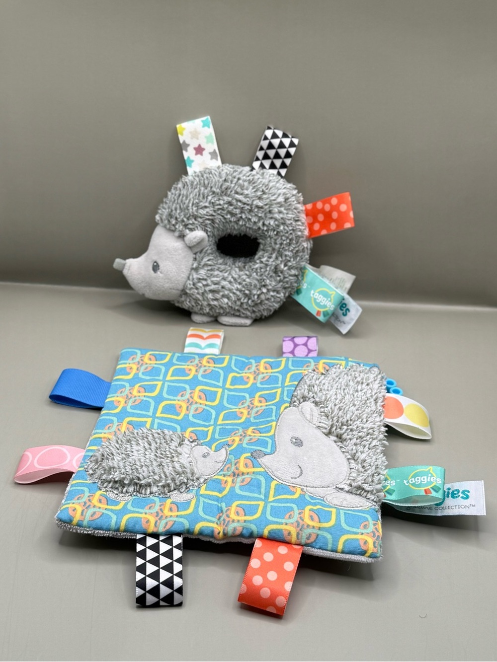 Taggies Hedgehog Crinkle Baby Activity Learning Sensory Toys Plush Lovey